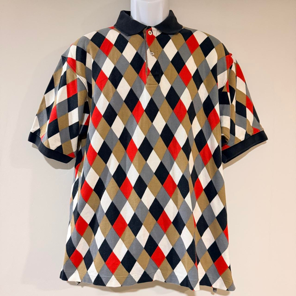Vontage 90s Lyle & Scott Argyle Polo Shirt